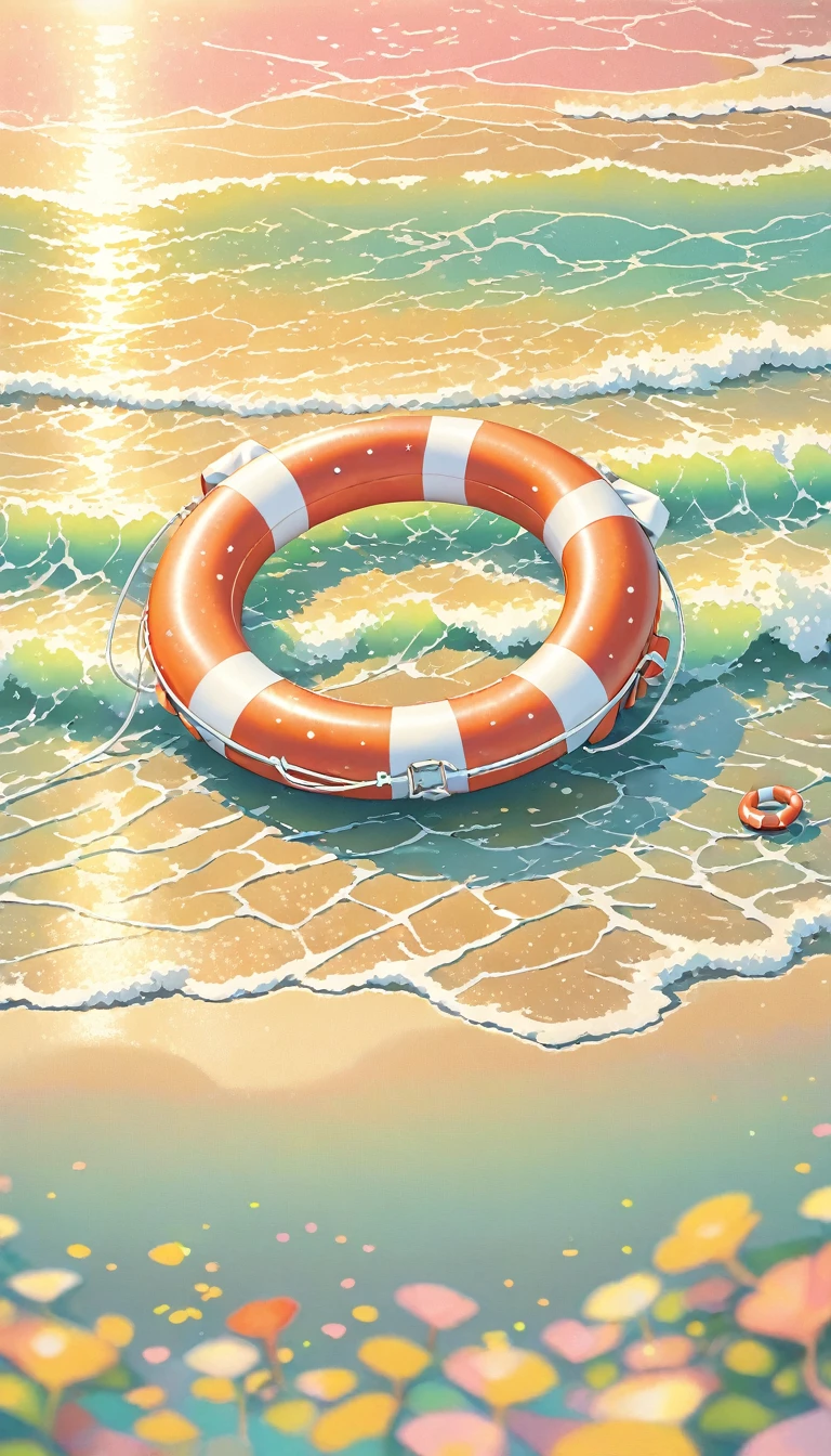 The Little Mermaid , pixel ,pastel, No people,beach,Lifebuoy