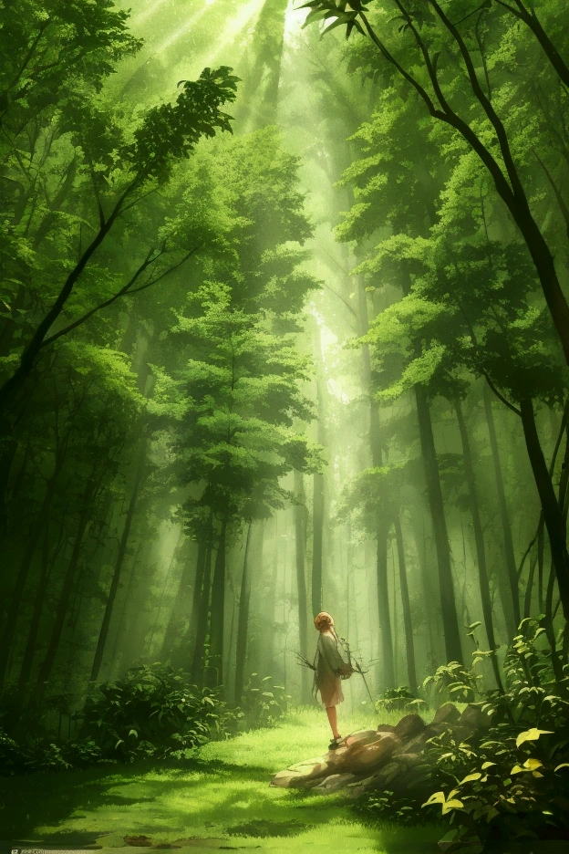 Masterpiece, best quality, (very detailed CG unity 8k wallpapers), (best quality), (best illustrations), (best shadows), forest theme with natural elements. Tall trees, surrounded by delicate leaves and branches, (natural elements), (jungle theme), (leaves), (branches), ( fireflies), butterflies, (delicate leaves), (glow), (particle effects). , isometric 3D, Octane rendering, ray tracing, super detailed, pretty ager, withough underwesr with wet SEE through clothing