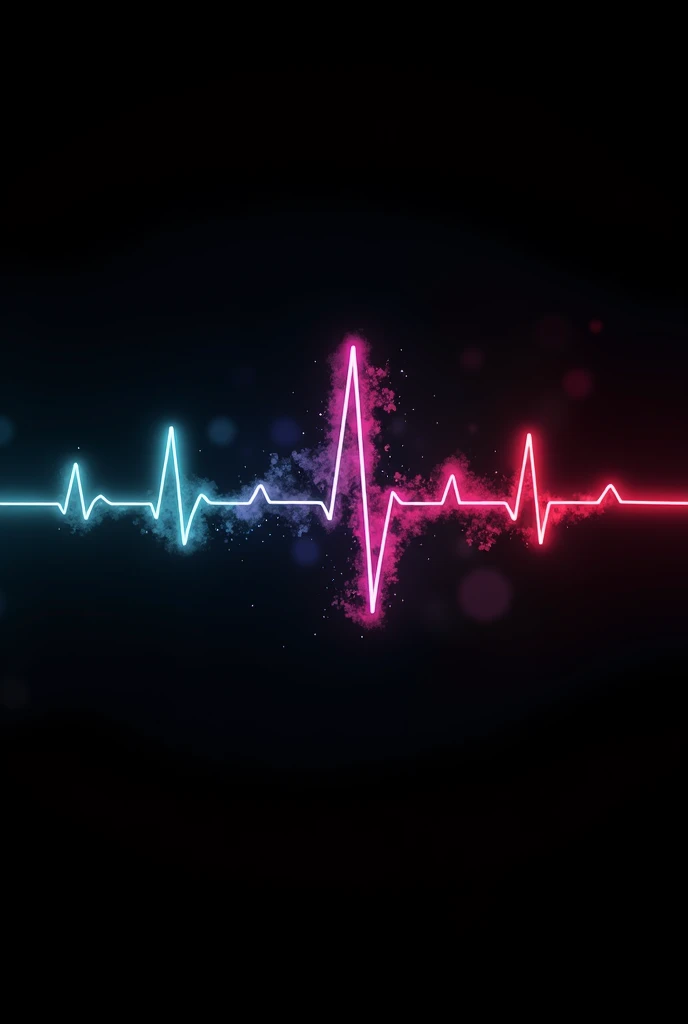 cardiogram(a single one with blue color, red and green) with black background