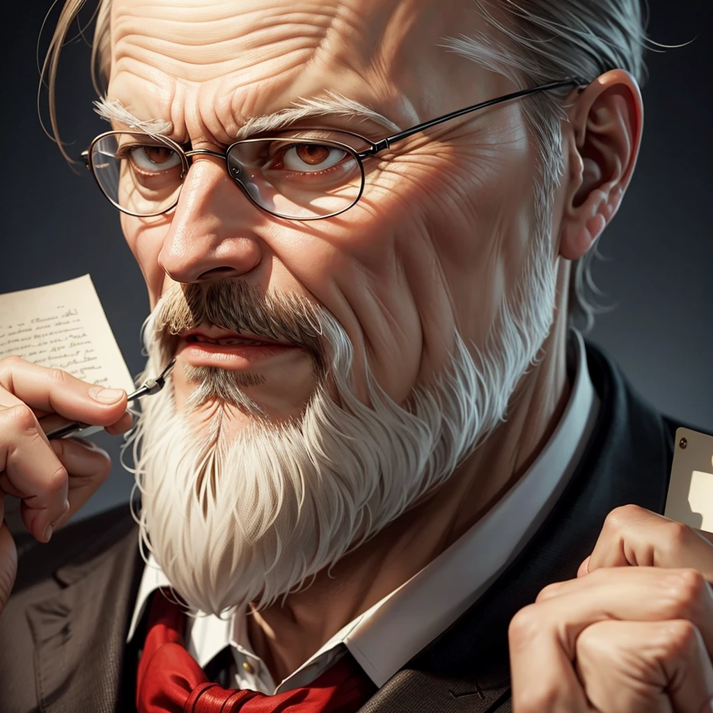 Realistic sigmund Freud telling his own study 