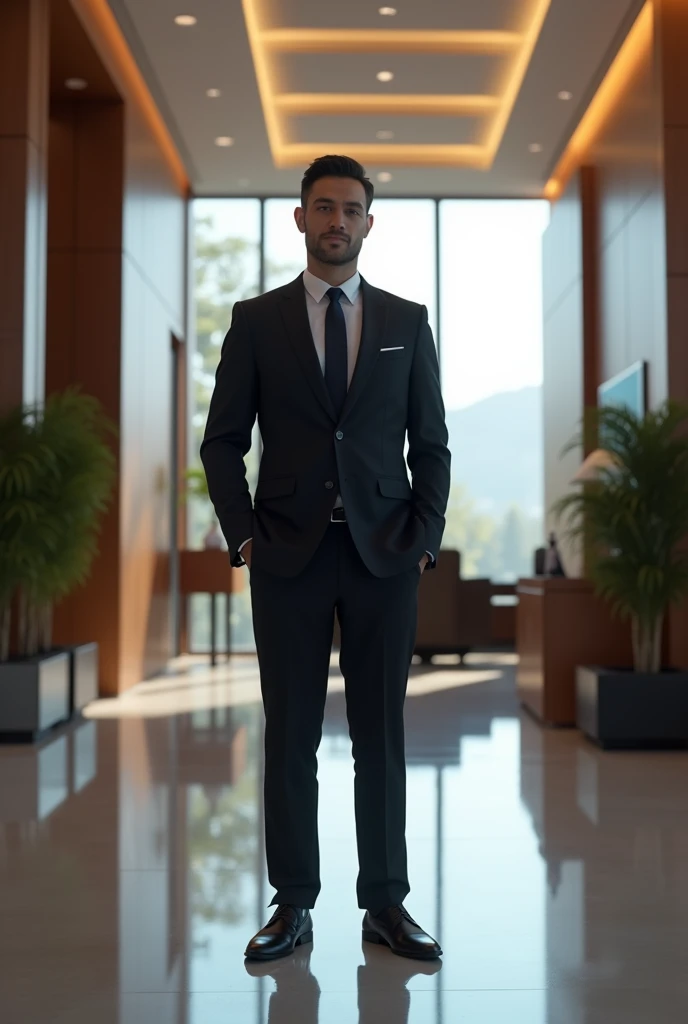 Create an image of professional achievement in a company