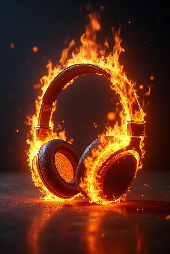 headphones on fire