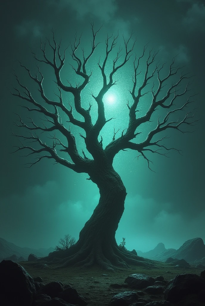 Lighting tree dark