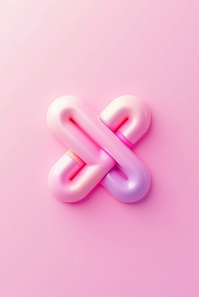 Letter X logo with a V together in gradient pink 