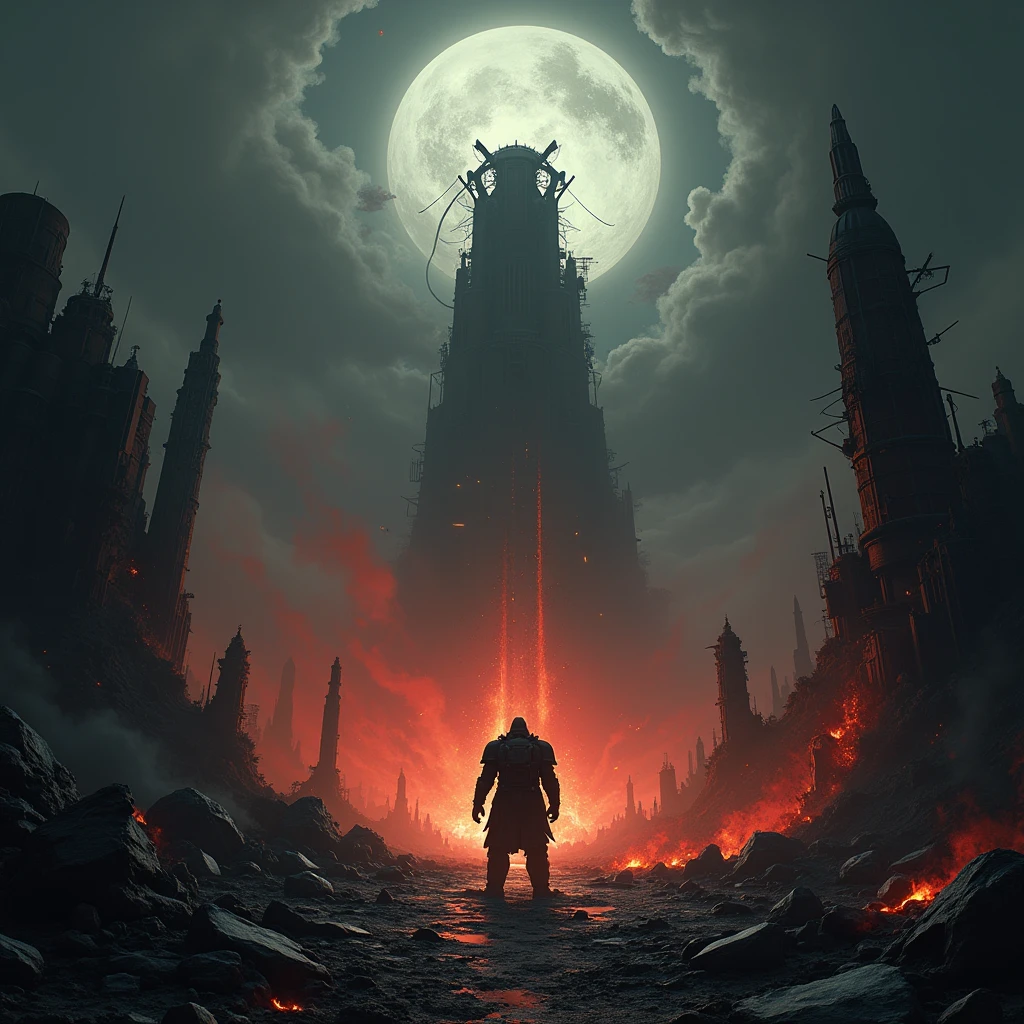 Create a cover that says Dark Code,with a Warhammer 4k theme and the planet Cadia being destroyed in the background