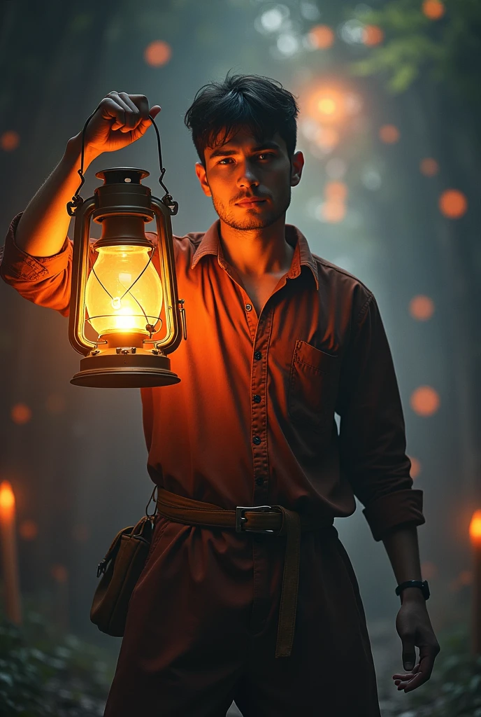Create an image that describes this motto "Young man, may your lamp not go out" 