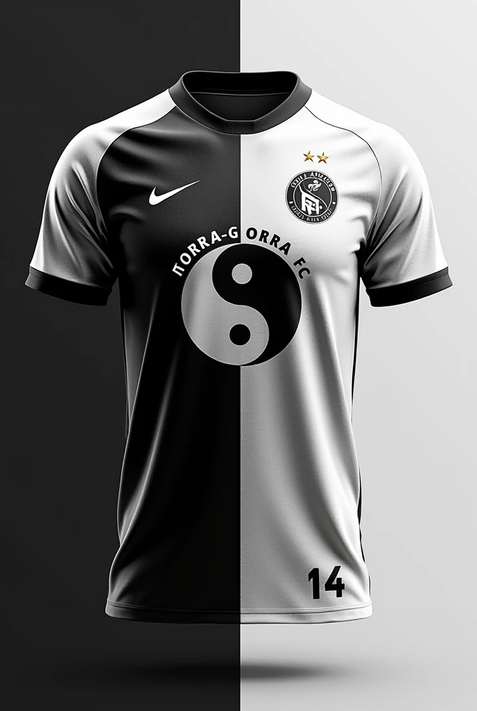 Interclass jersey Team name Torra-Torra FC Ying Yang Color black and white