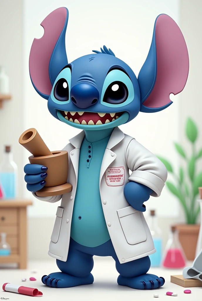 Stitch with the pharmacy course symbol