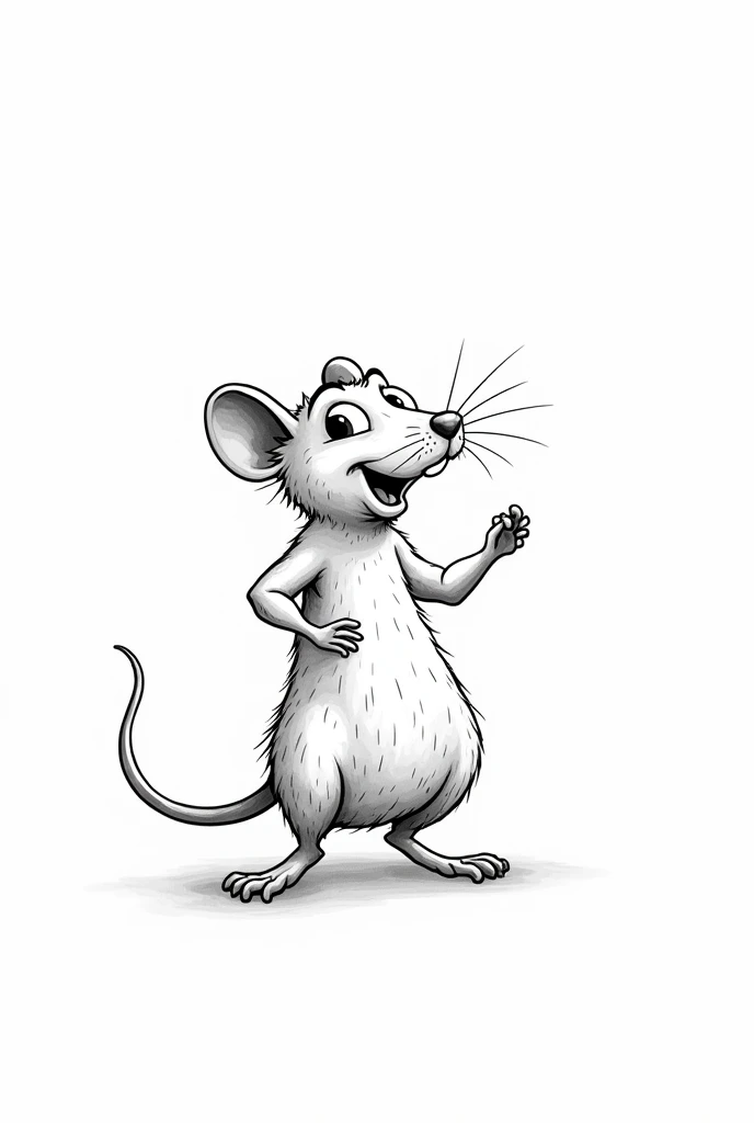 a rat dancing , very fashionable and stylish line drawing background, white background, monochrome, line drawing, ((sketch))
