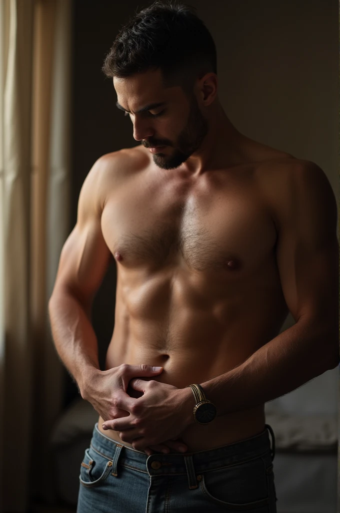 A man masturbating