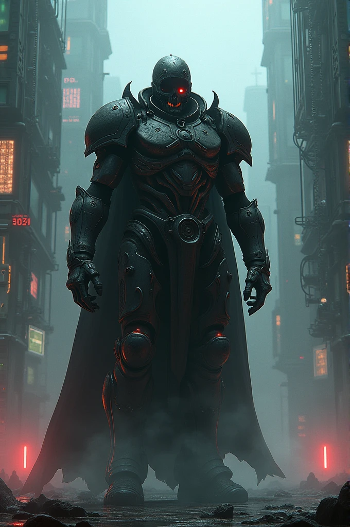 Create a cover with the name Darck Code with a Warhammer 4k theme