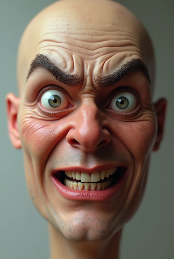 Expresses fear with closed mouth on face