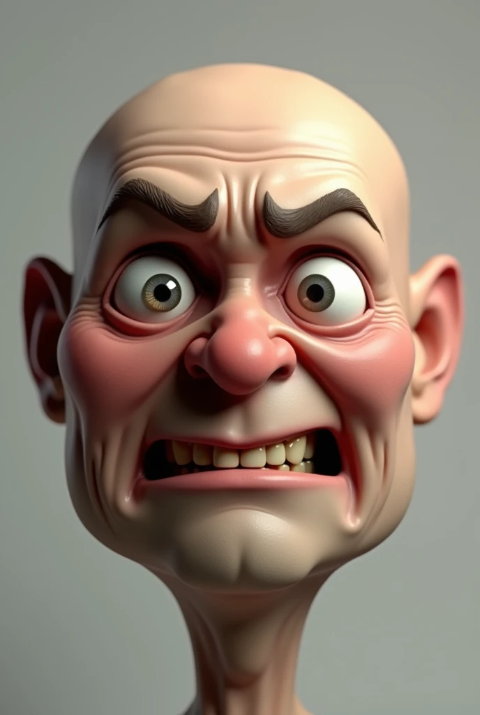Expresses fear with closed mouth on face