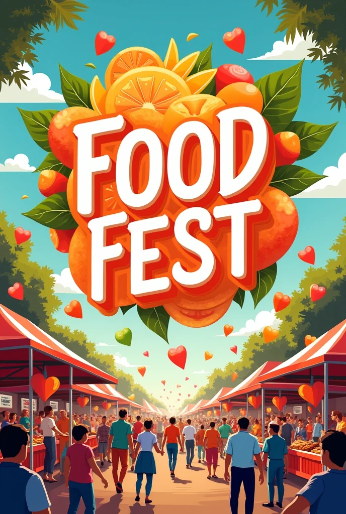 generate a poster with heading "Food Fest 2024"