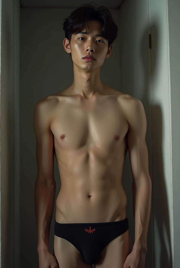 korean boy, tight underwear, bulge