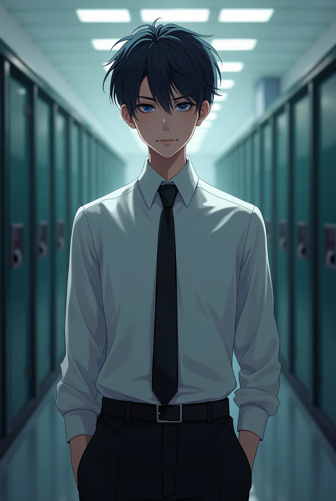 boy vampire in school uniform