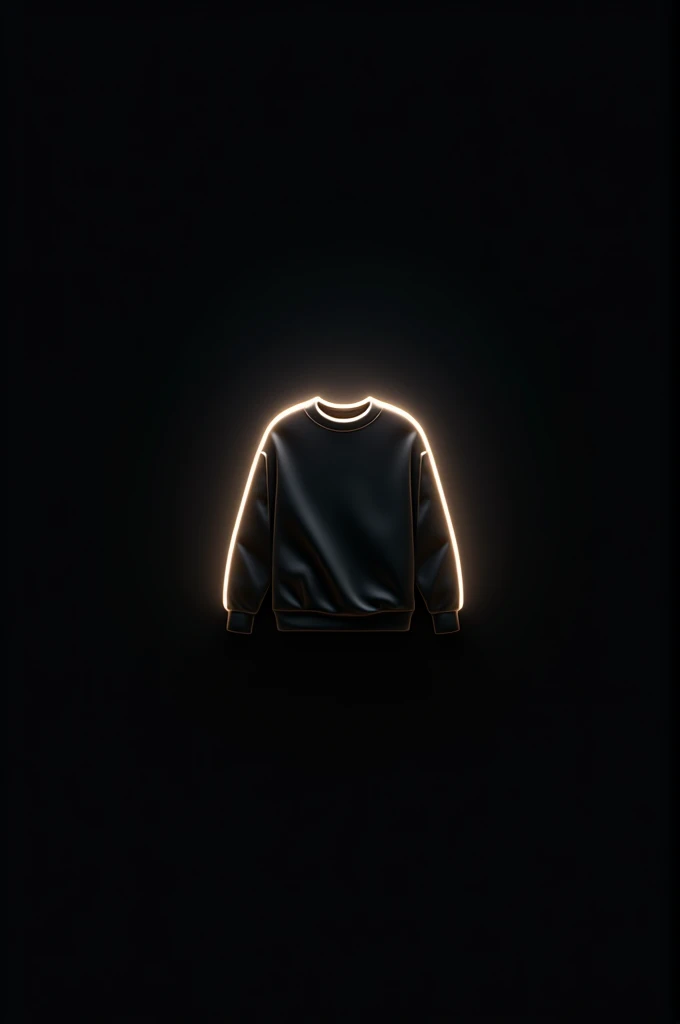 Sweatshirt icon with black background and white borders
