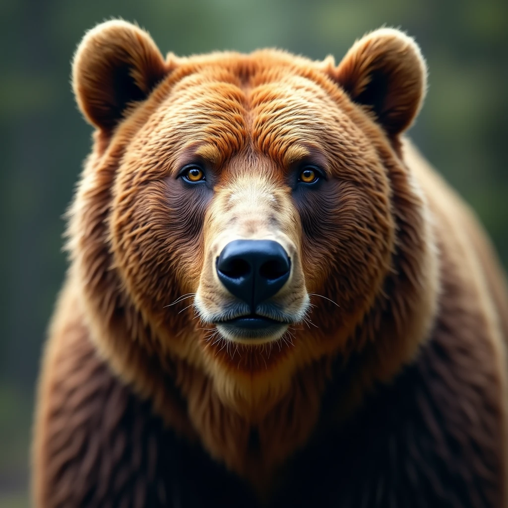 brown bear, Shift axis photo. Selective focus, miniature effect, blurred background, rich details, vibrant, perspective control, (best quality, masterpiece, photorealistic), very aesthetic, perfect composition, intricate details, ultra-detailed, vivid colors