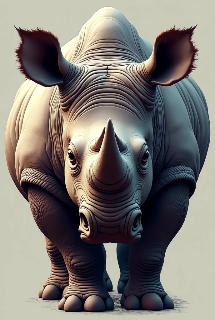 A mix between a rhino and a bull Logo