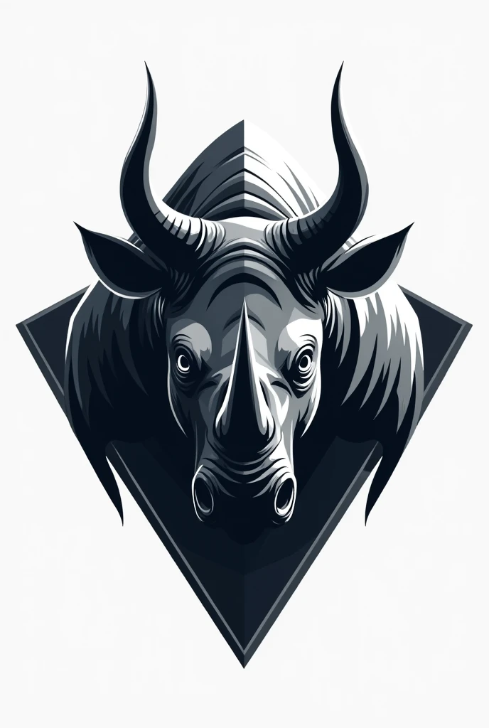 A mix between a rhino and a bull Logo