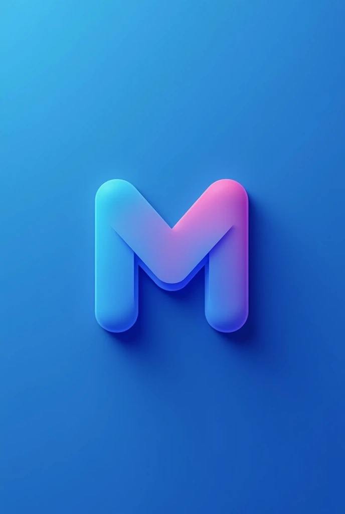 Logo for an application where the letter M will represent muscles but in a way that does not represent someone strong, but someone healthy, of the color blue with simple carbonized purple