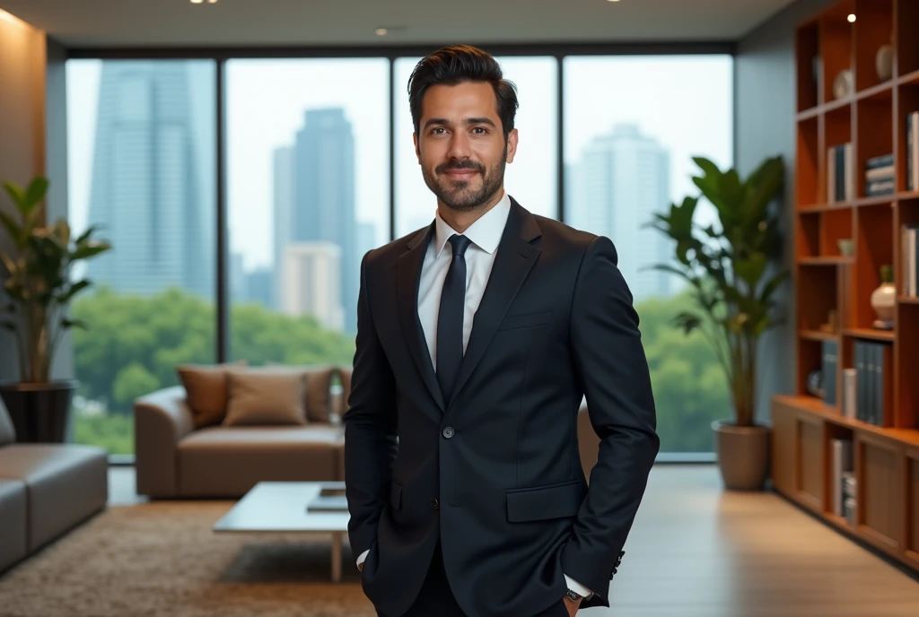 Background for an elegant LinkedIn profile picture in a Brazilian office






