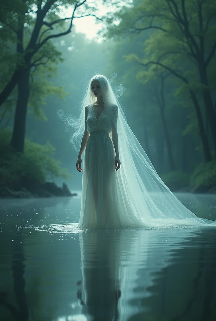 Ghost woman in the lake