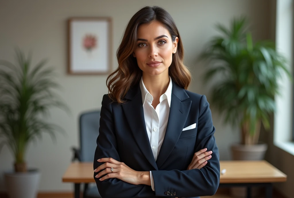 Background for an elegant LinkedIn profile picture with just office furniture