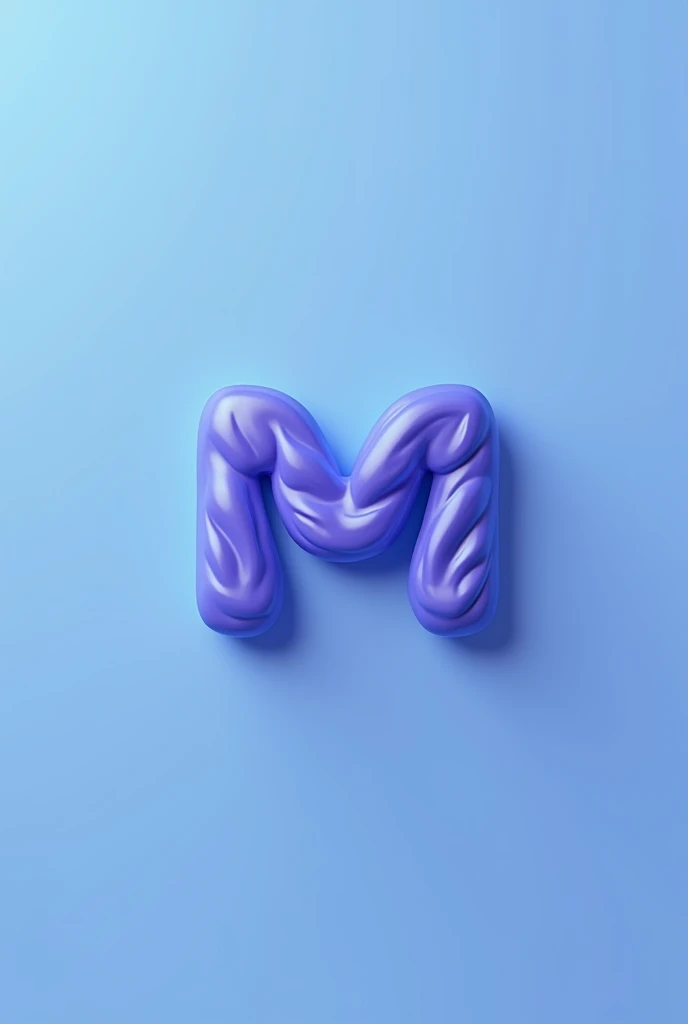 Logo for an application where the letter M will represent muscles but in a way that does not represent someone strong, but someone healthy, of the color blue with simple carbonized purple, represent the muscles in the letter M so that it looks like something fitness, body inside the letter M or a representation