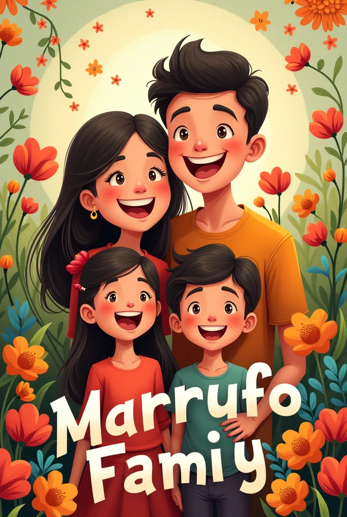 A colorful family design that says Marrufo Family 