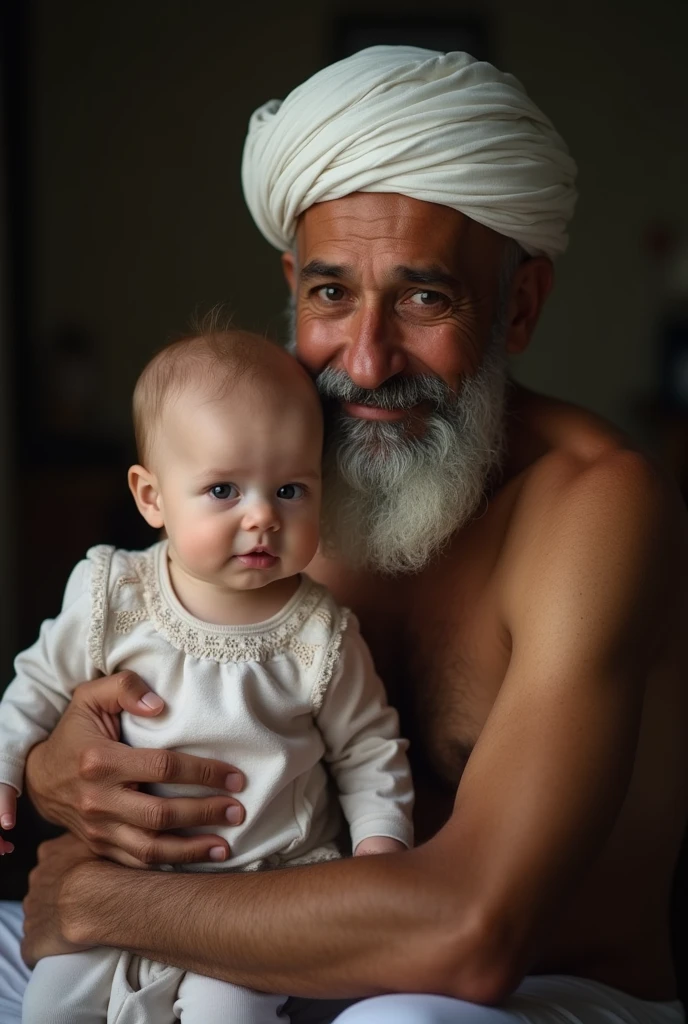 A muslim old man horny for baby