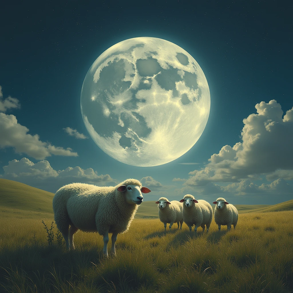 sheep farm on the moon