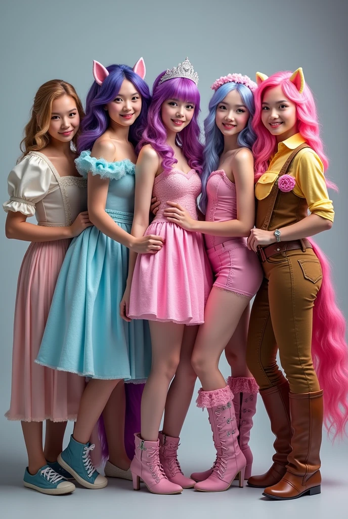 Twilight Sparkle Human CosPlay:*صورة* and Fluttershy Human CosPlay:*صورة* and Rainbow Dash Human CosPlay:*صورة* and Pinkie Pie Human CosPlay:*صورة* and Rarity Human CosPlay:*صورة* and Applejack Human CosPlay:*صورة**