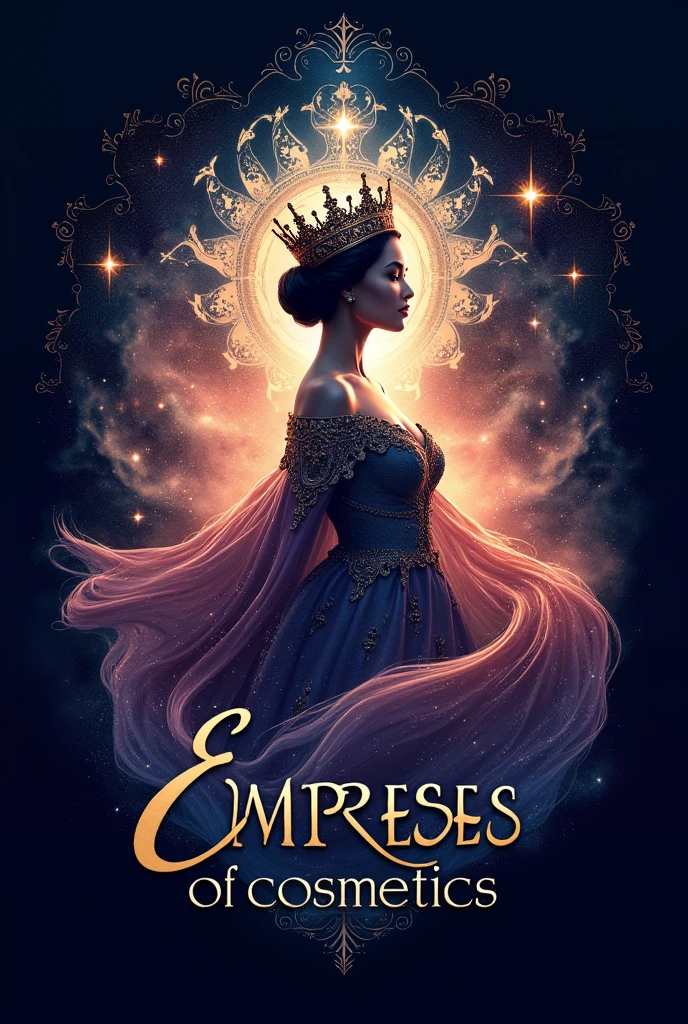 A logo with the name Empress of Cosmetics 