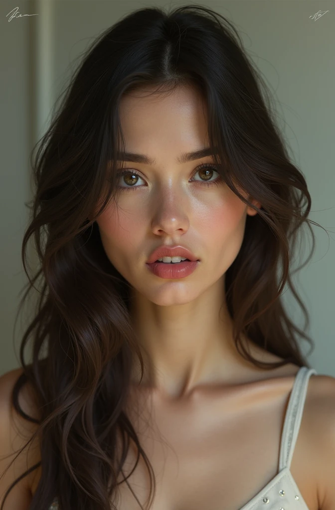 A brunette woman