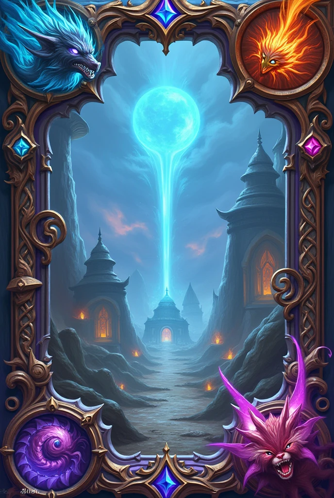 creates a card game border inspired by games like Hearthstone and Legends of Runeterra