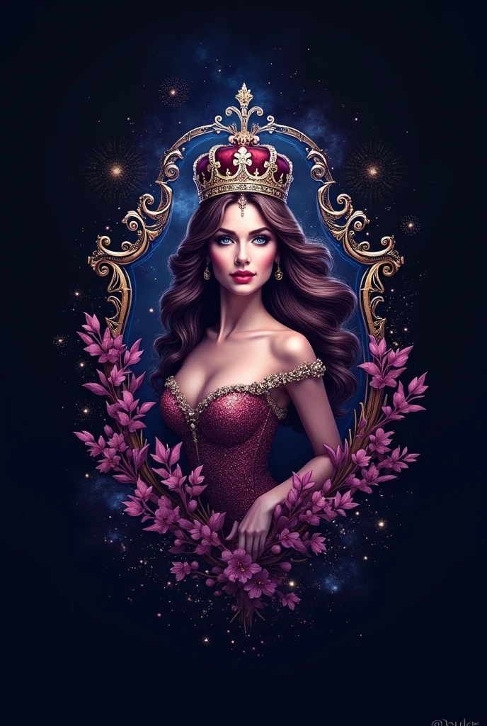 A logo with the name Empress of Cosmetics