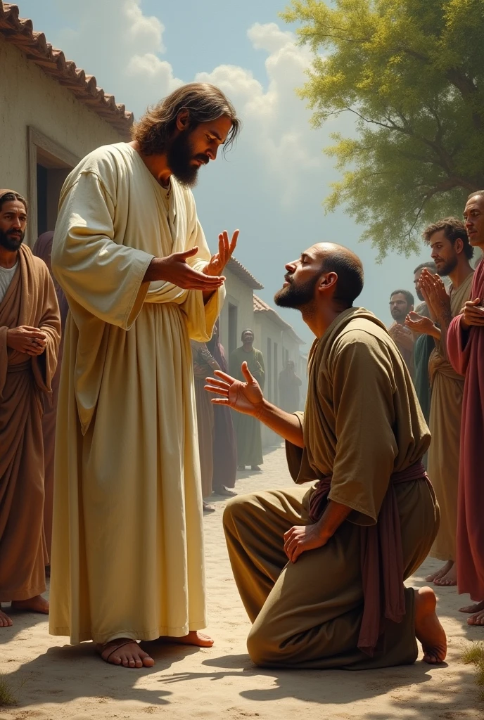 Jesus with blind man