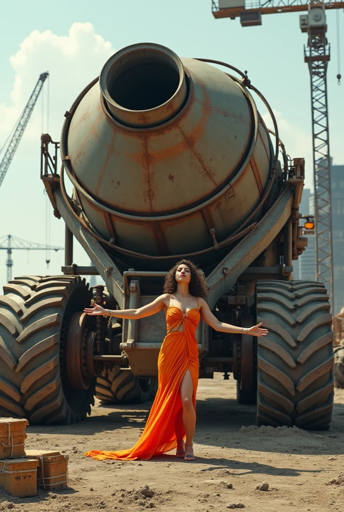 Singer joined a concrete  bager type
