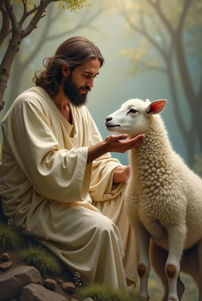 Jesus with healing a lamb man