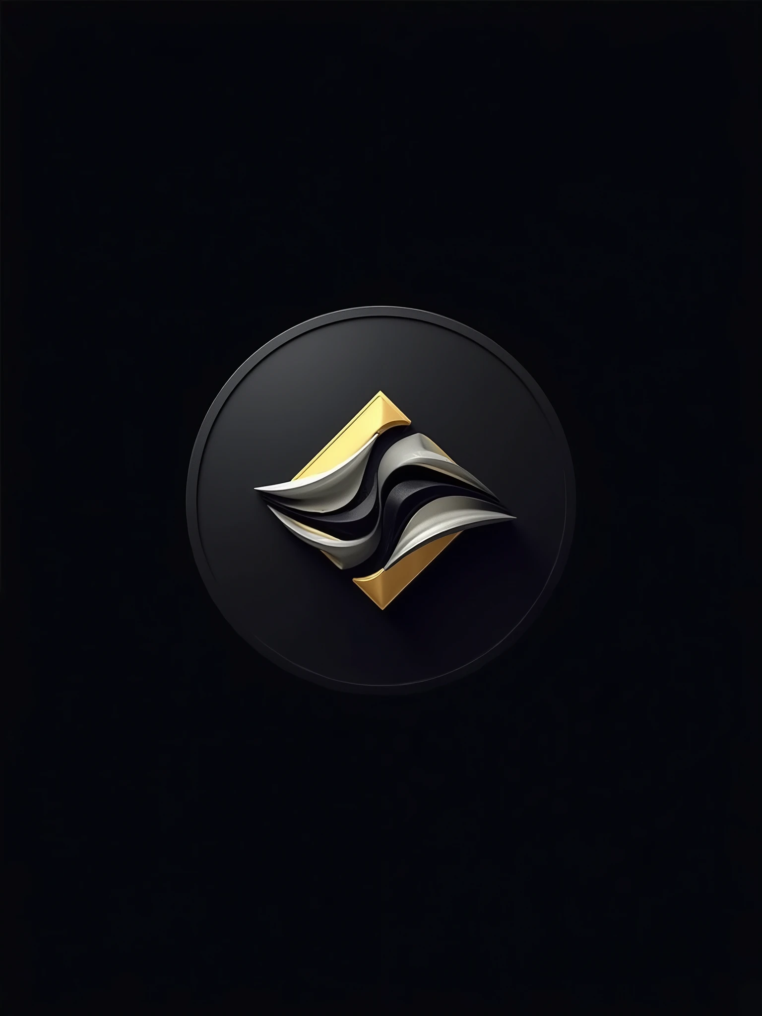 Create a stylized icon that represents innovation and impact, in line with the name "Bomb". The icon must be modern and visually striking, reflecting the sophistication and dynamism of the brand. Use the brand's color palette to ensure visual cohesion. Icon Features: Main Theme: Impact and innovation. Shape: Consider using graphic elements that resemble an explosion, impact particles or a wave of energy. Options include a stylized star, a growth chart, scattering particles, or a shock wave. Style: Modern and Minimalist: The design should be clean and modern, with a minimalist style that facilitates reproduction in different sizes. Geometry: Use simple geometric shapes to create a strong, clear visual impact. Detail: Keep the detail at a level that allows the icon to be recognized and understood even at smaller sizes. Colors: Main Color: Black (#000000) as background or main elements. Accent Color: Gold (#C9B037) for accents and center highlights. Secondary Colors: Navy Blue (#1A1A40) and Dark Gray (#2E2E2E) to complement the design. Additional Details: Silver (#C0C0C0) for finishing touches or to add depth
