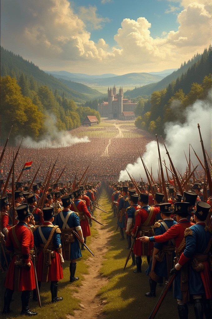 A 1024x576 sized image about a battle in Europe in 1700 between two nations 