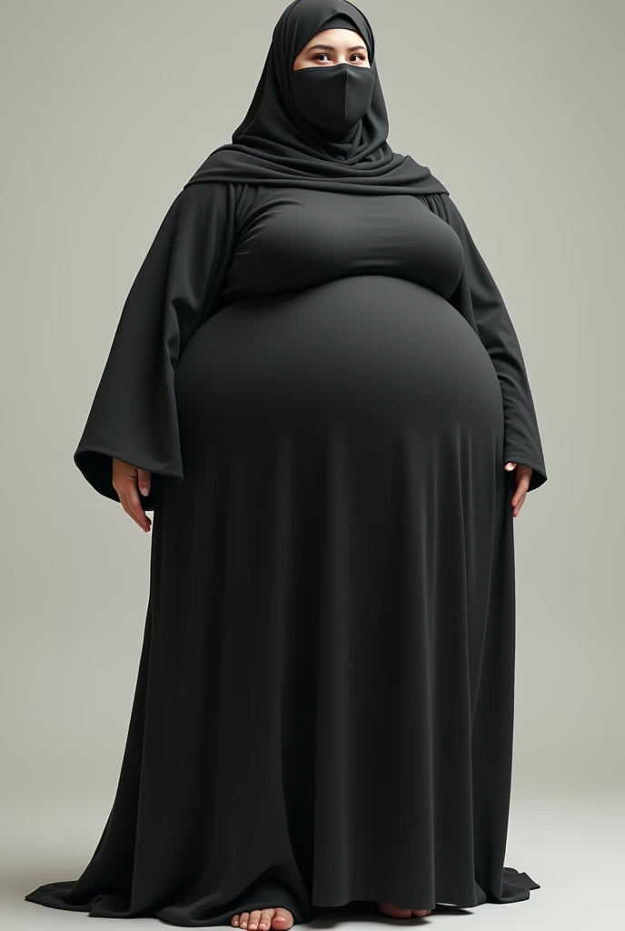 woman with very big boobs wearing jilbab and niqab