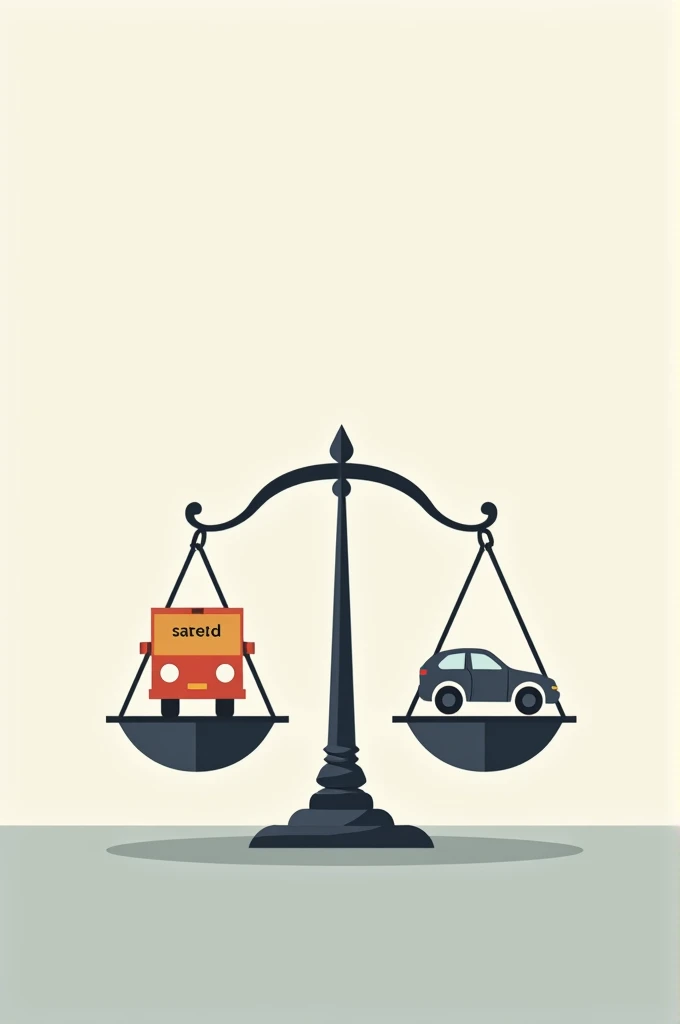 An illustration or infographic that visually represents rational choice theory, perhaps showing a balanced scale with "Safety" on one side and "Speed" on the other, highlighting the trade-off and decision-making process.