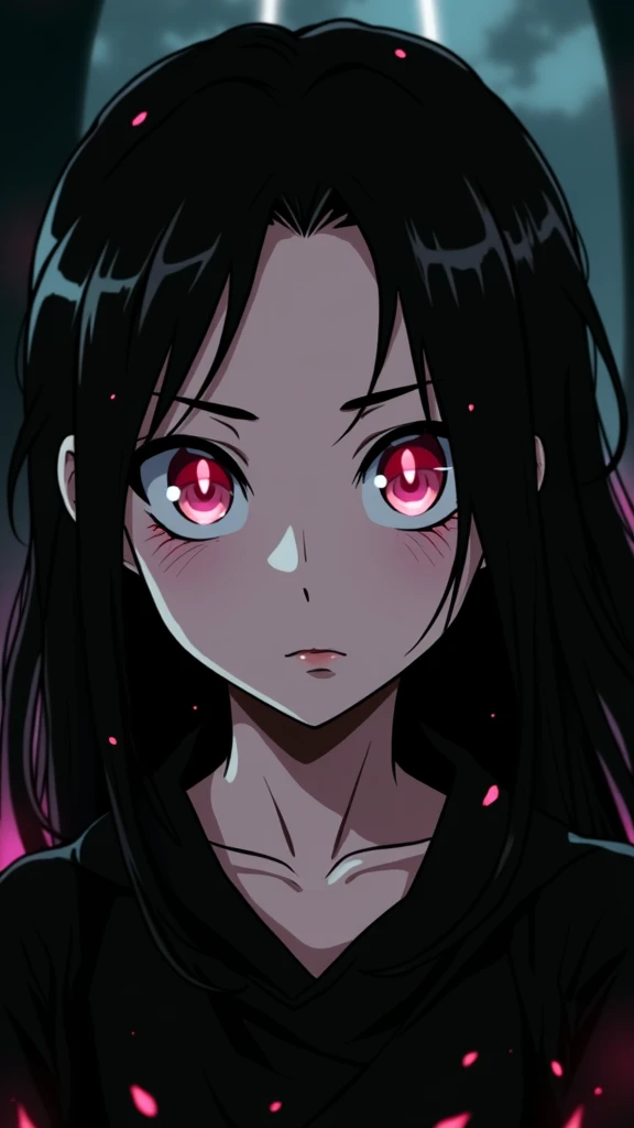 1 girl, black fur, Red eyes, Fire Witch, blood, light particles, Light rays, Wallpaper, high contrast, showy,