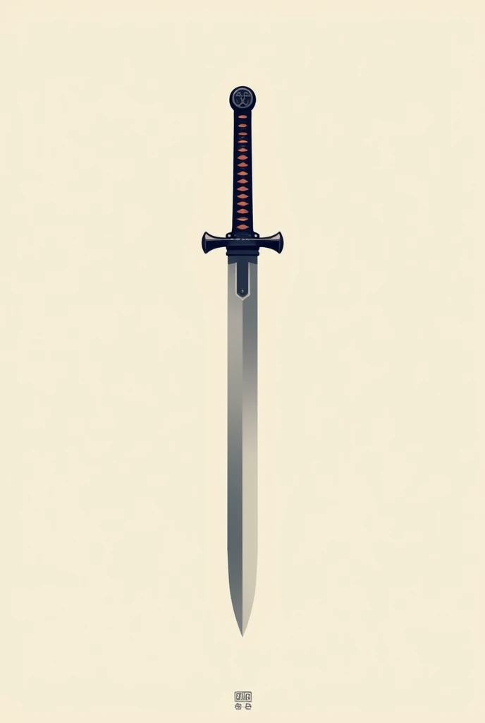 create a samurai sword that has a same 2d graphics of ninja saga plain background