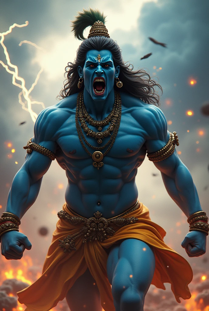 Agressive krishna photo