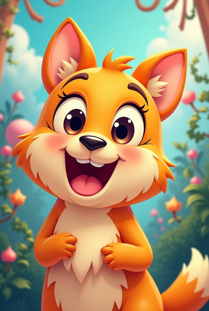 Create an image with a cartoon character
