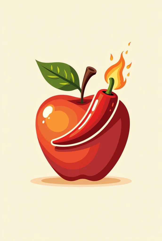 I want a logo for a business selling apples with chili