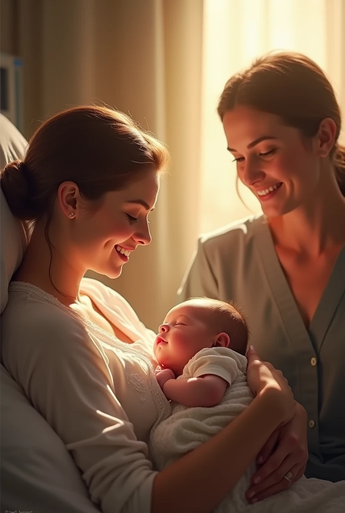 Sarah&#39;s birth in the hospital 
